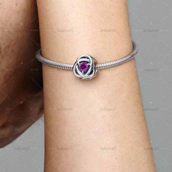 Pandora February Purple Eternity Circle Charm|Pendant - Picture 2 of 2